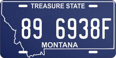 MT license plate 896938F