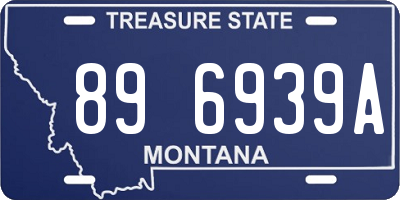 MT license plate 896939A