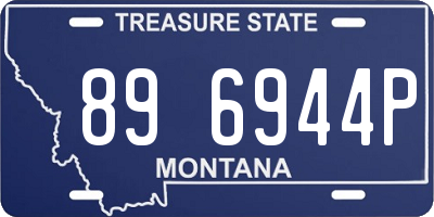 MT license plate 896944P