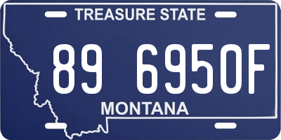 MT license plate 896950F