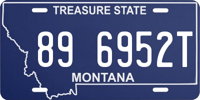 MT license plate 896952T