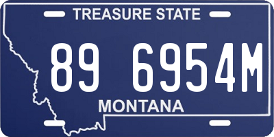 MT license plate 896954M