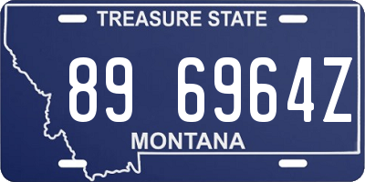 MT license plate 896964Z