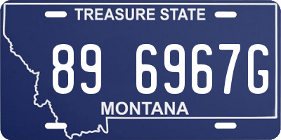 MT license plate 896967G