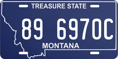 MT license plate 896970C