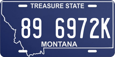 MT license plate 896972K