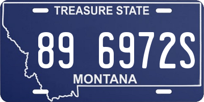 MT license plate 896972S