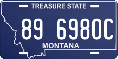 MT license plate 896980C