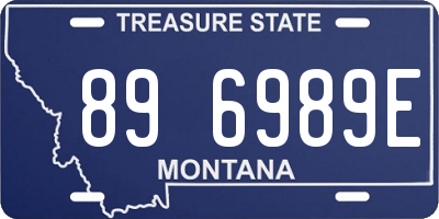 MT license plate 896989E