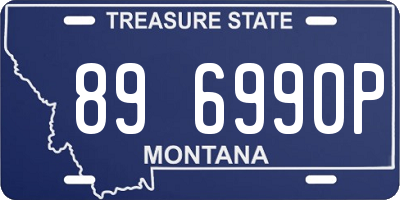 MT license plate 896990P