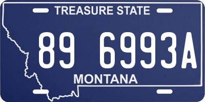 MT license plate 896993A