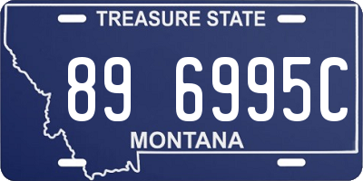 MT license plate 896995C