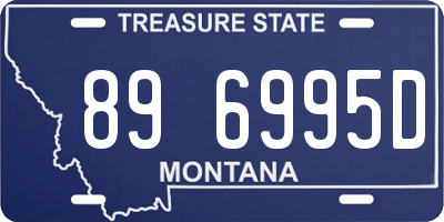 MT license plate 896995D