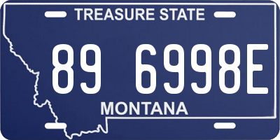 MT license plate 896998E