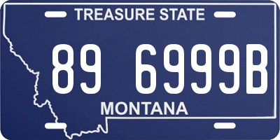 MT license plate 896999B