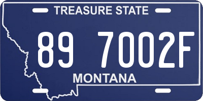 MT license plate 897002F