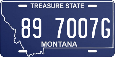 MT license plate 897007G