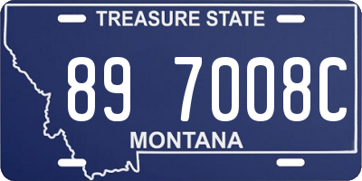 MT license plate 897008C