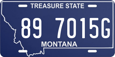 MT license plate 897015G