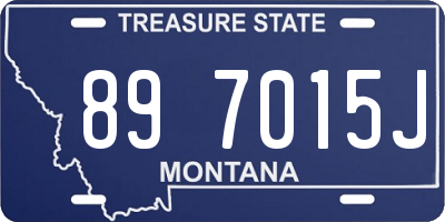 MT license plate 897015J