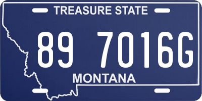 MT license plate 897016G