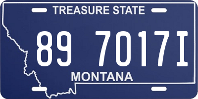MT license plate 897017I