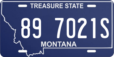 MT license plate 897021S