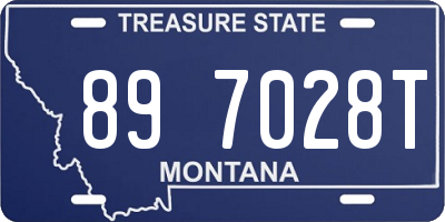MT license plate 897028T