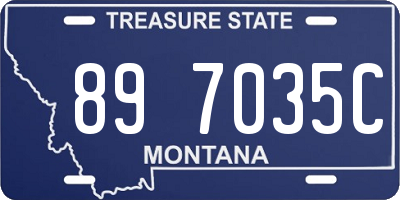 MT license plate 897035C