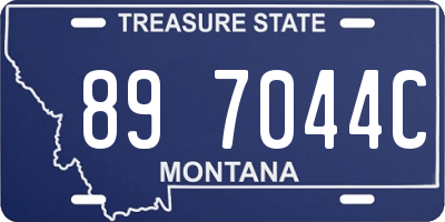 MT license plate 897044C