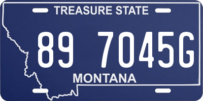 MT license plate 897045G