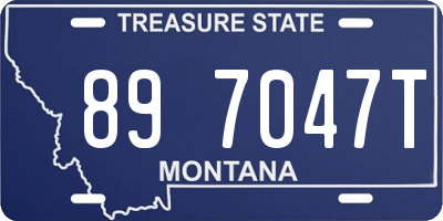 MT license plate 897047T