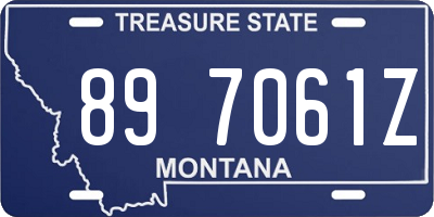 MT license plate 897061Z