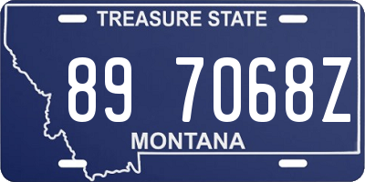 MT license plate 897068Z