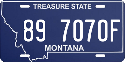 MT license plate 897070F