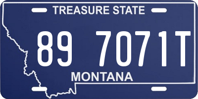 MT license plate 897071T