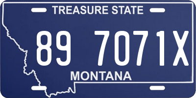 MT license plate 897071X