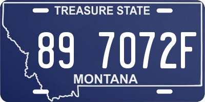 MT license plate 897072F