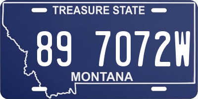MT license plate 897072W