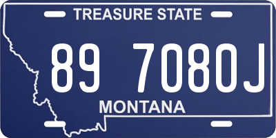 MT license plate 897080J