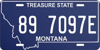 MT license plate 897097E