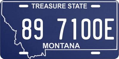 MT license plate 897100E