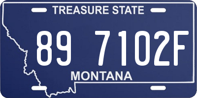 MT license plate 897102F