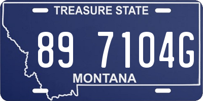 MT license plate 897104G