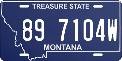 MT license plate 897104W