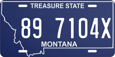 MT license plate 897104X