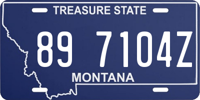 MT license plate 897104Z