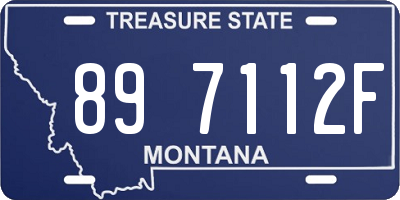 MT license plate 897112F
