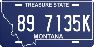 MT license plate 897135K