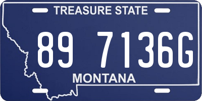 MT license plate 897136G